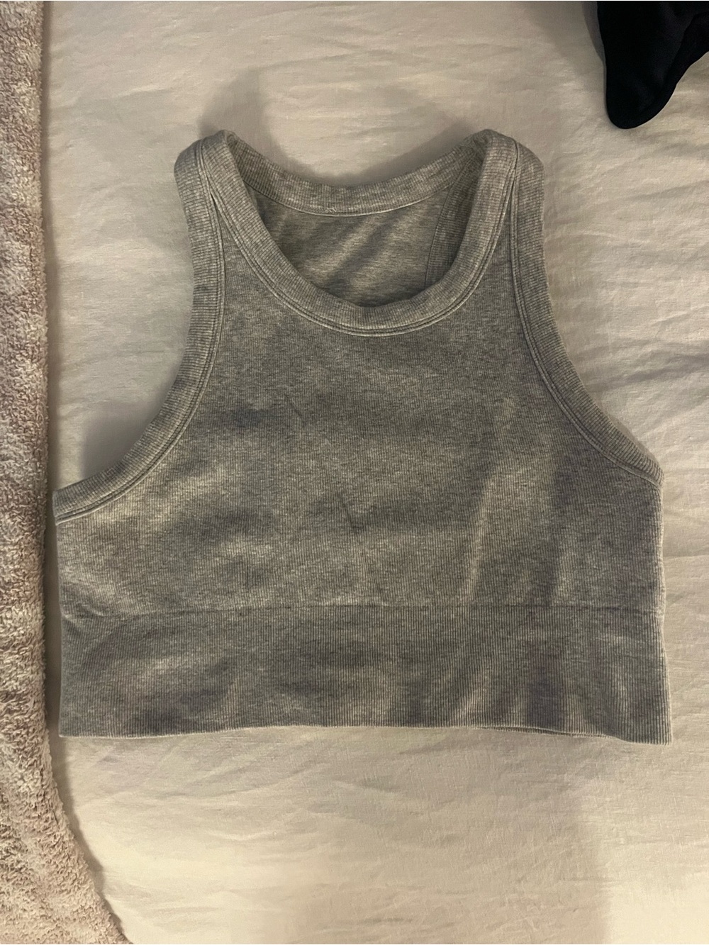 Athletic Heather Grey Seamless Delight High Neck Bra Tank Top